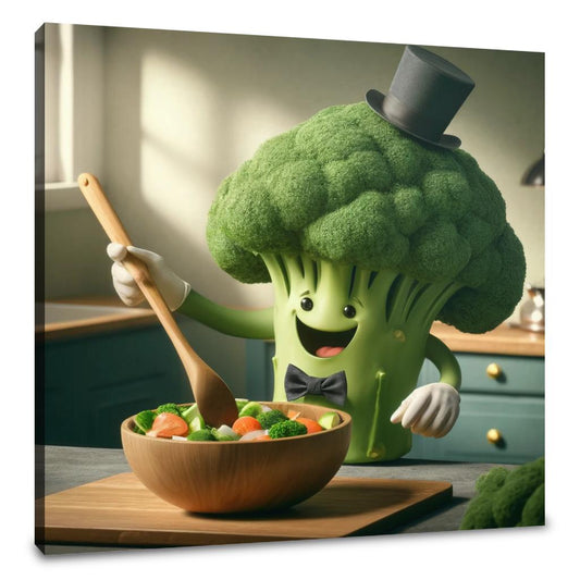 Gourmet Broccoli Stir Canvas - Main Image