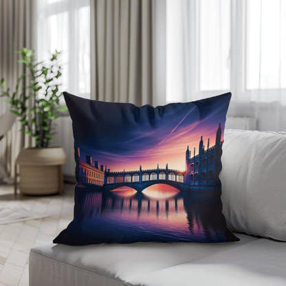 Cambridge Twilight Bridge Cotton Cushion - Secondary Image 4