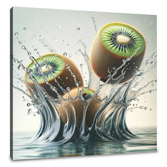 Kiwi Splash Elegance Canvas - Main Image