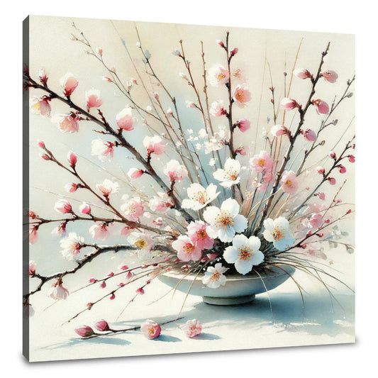 Cherry Blossom Ikebana Canvas - Main Image