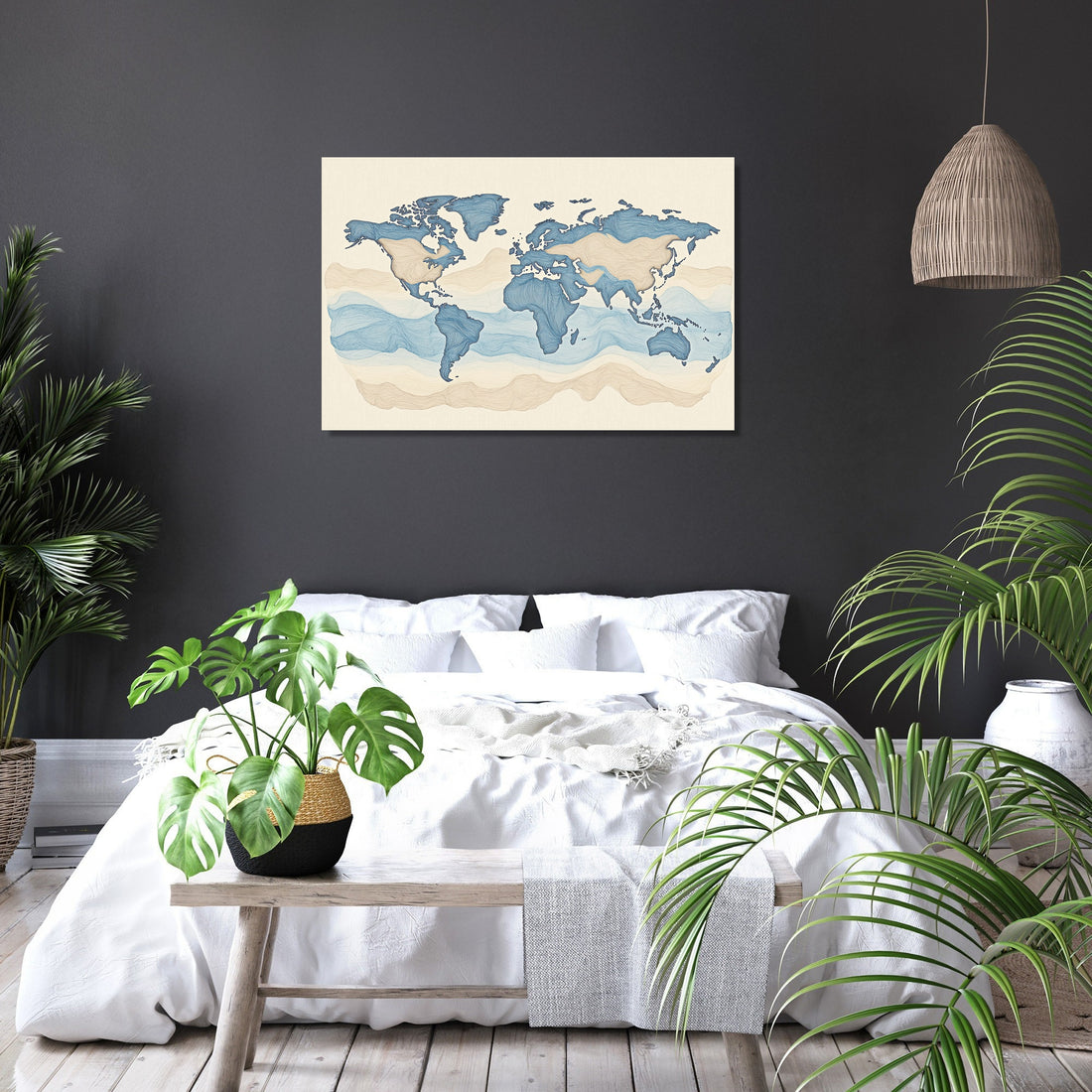 Worldly Outlines Canvas - Secondary Image 6