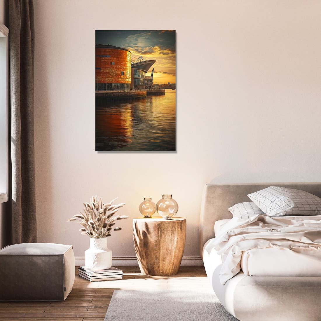 Cardiff Twilight Canvas - Secondary Image 7