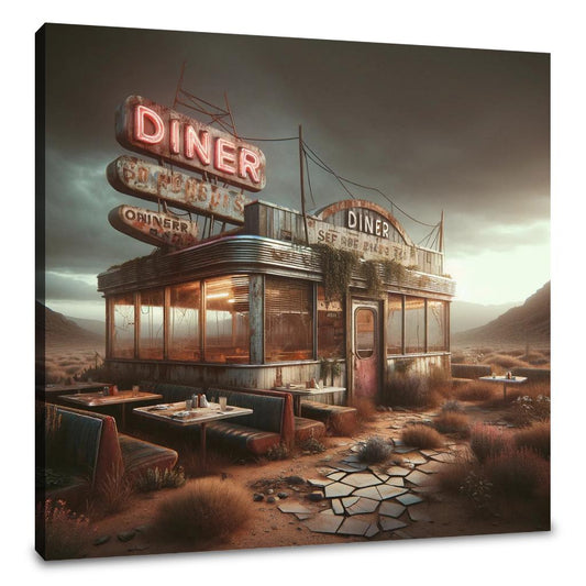 Desolate Diner Delight Canvas - Main Image