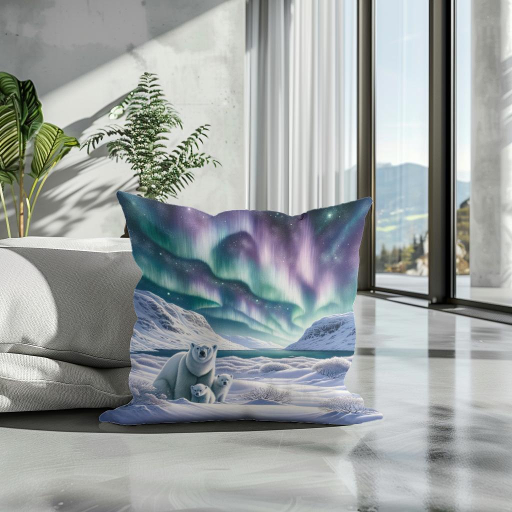 Arctic Whisper Cotton Pillow - Secondary Image 3