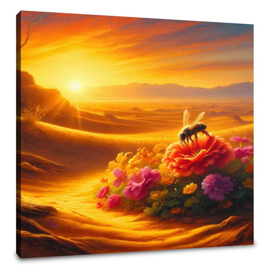 Bee Oasis in the Desert Canvas - Main Image