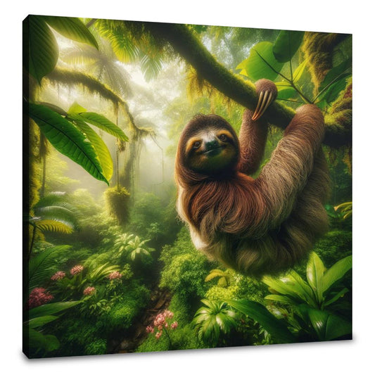 Tropical Sloth Canvas - Main Image