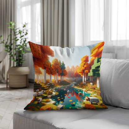 Autumn Reflections Cotton Cushion - Secondary Image 4