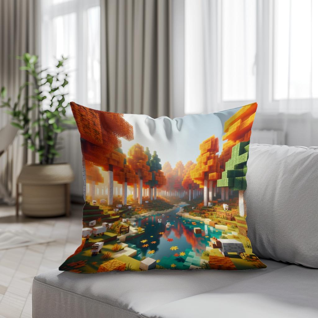 Autumn Reflections Cotton Cushion - Secondary Image 4