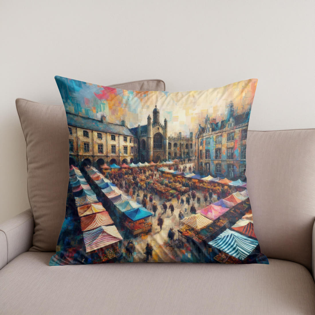 Cambridge Market Energy Cotton Cushion - Secondary Image
