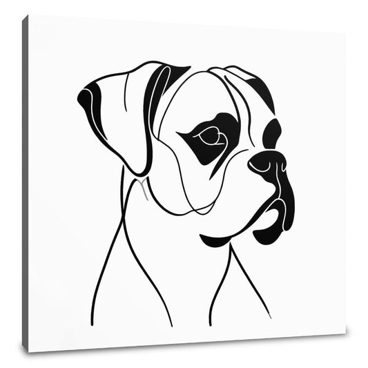 Modern Minimal Boxer Simplified Canvas - Main Image