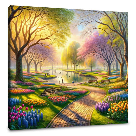 Spring's Embrace Park Canvas - Main Image