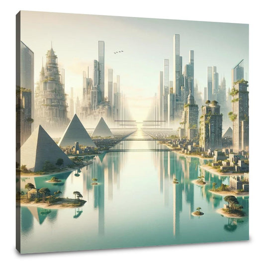 Timeless City Reflections Canvas - Main Image