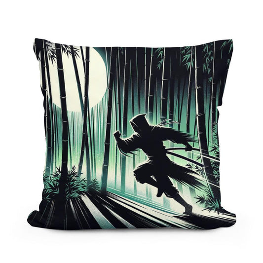Ninja Moonlight Cotton Cushion - Main Image