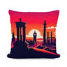 Edinburgh Calton Hill Sunset Silhouette Cotton Cushion - Main Image