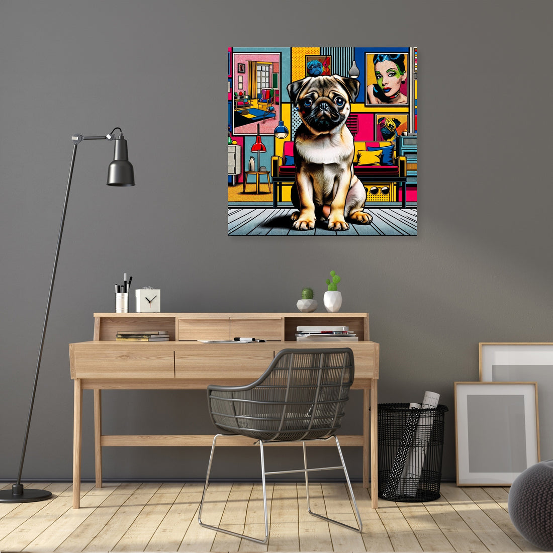 Pop Art Pug Canvas - Secondary Image 5