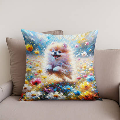 Pomeranian Joy Cotton Cushion - Secondary Image