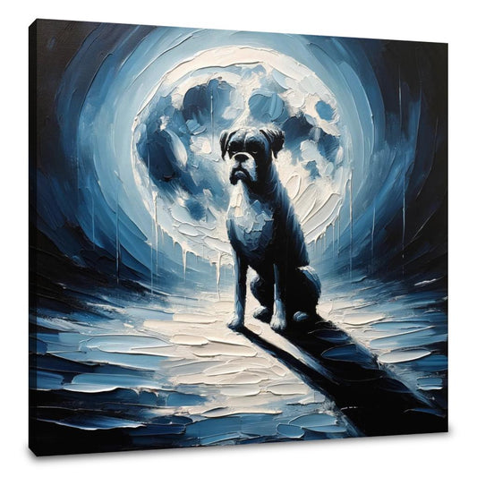 Night Watch Boxer in the Moonlight Canvas - Main Image