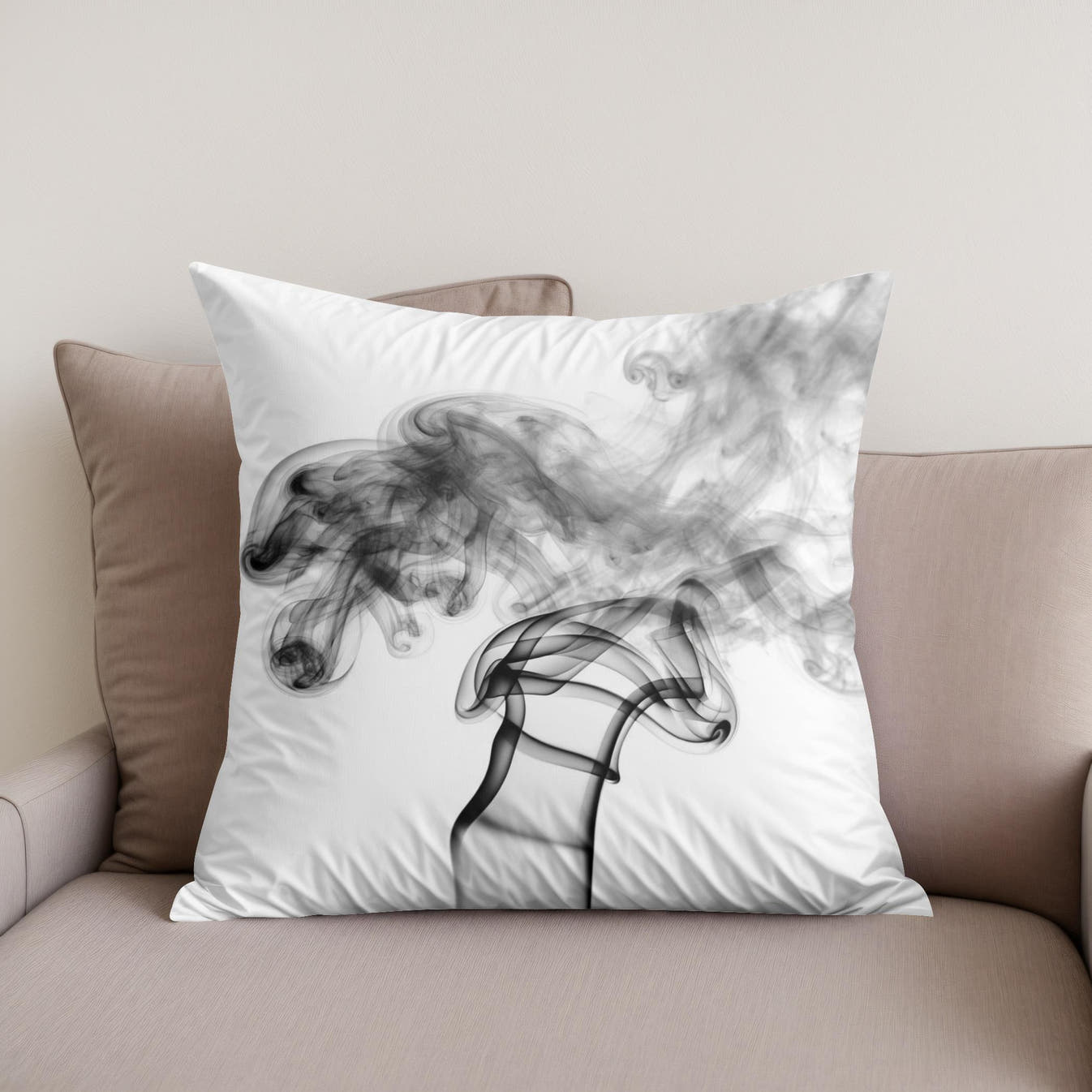 Whispering Smoke Cotton Cushion - Secondary Image