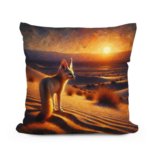 Desert Dusk Wanderer Cotton Cushion - Main Image