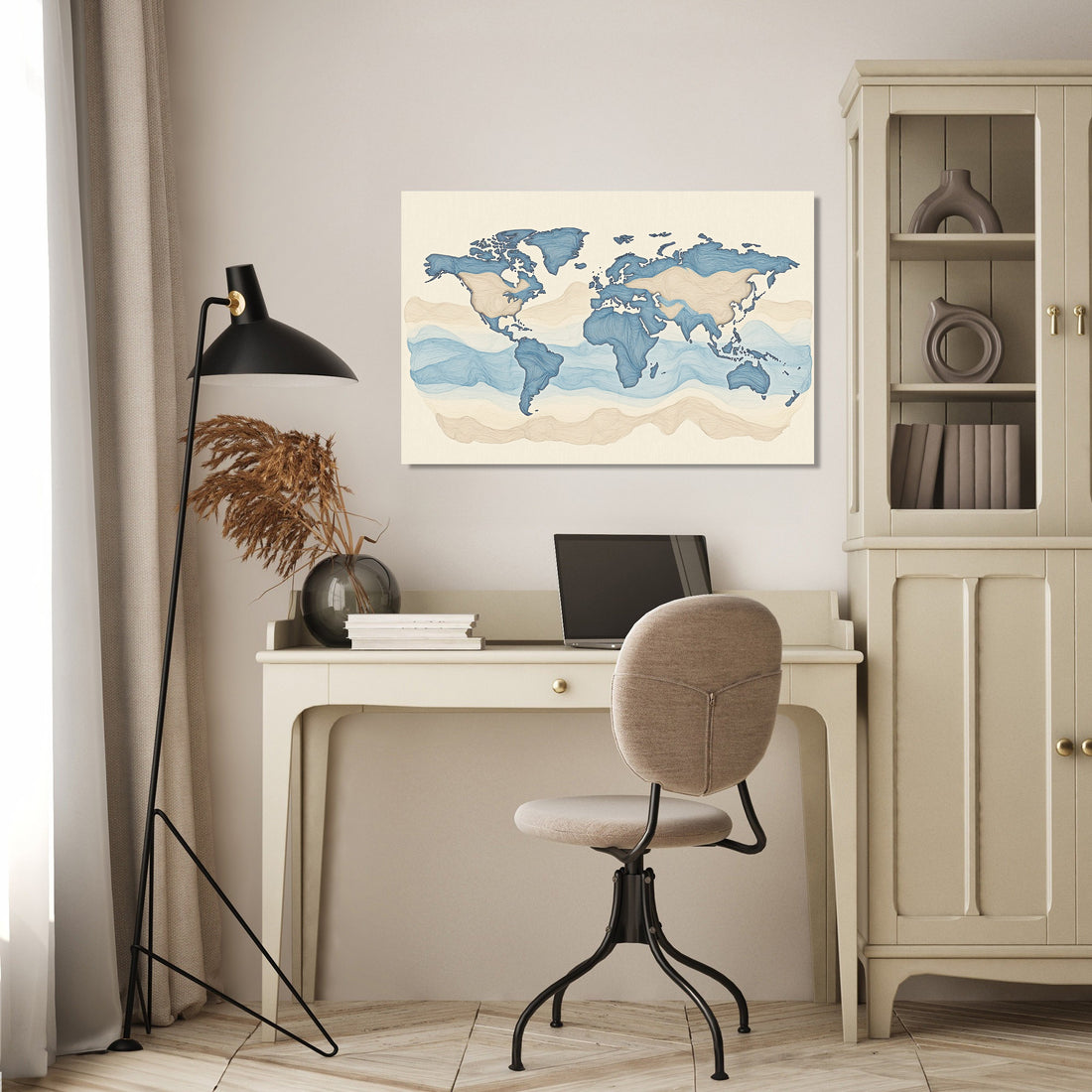 Worldly Outlines Canvas - Secondary Image 4