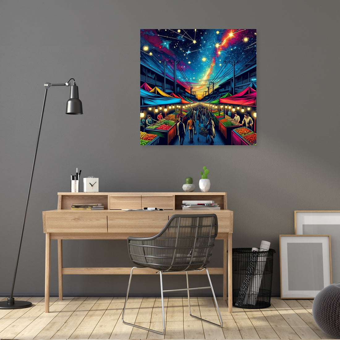 Pop Art Night Bazaar Canvas - Secondary Image 5