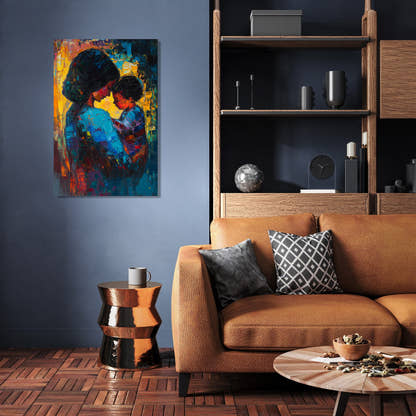 Mother and Child Vibrant Canvas - Secondary Image 3