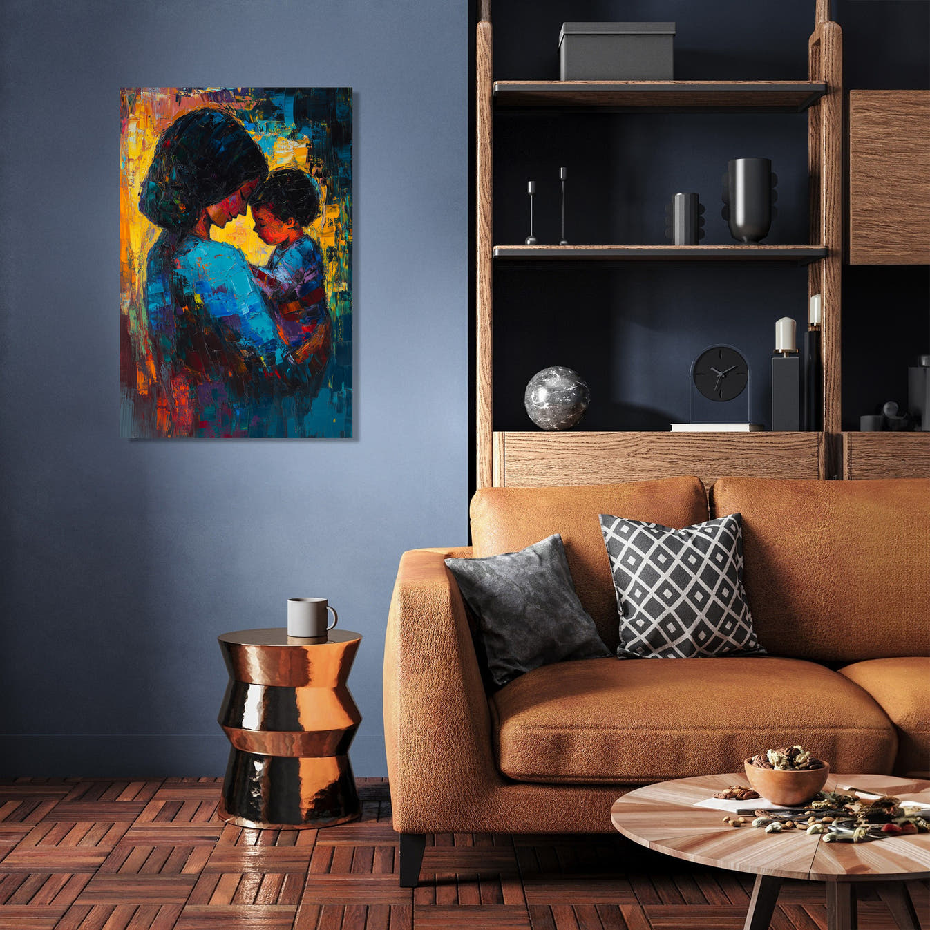 Mother and Child Vibrant Canvas - Secondary Image 3