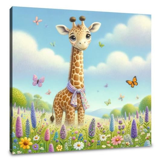 Giraffe Garden Canvas - Main Image