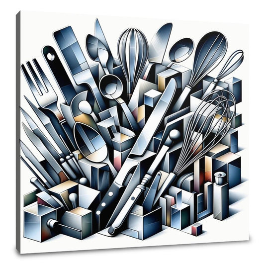 Cubist Kitchen Symphony Canvas - Main Image