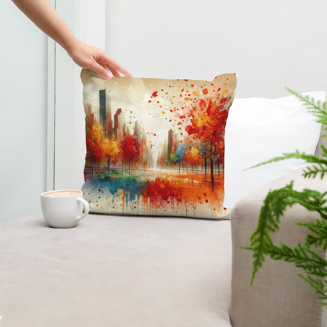 Autumn Park Harmony Cotton Pillow - Secondary Image 5