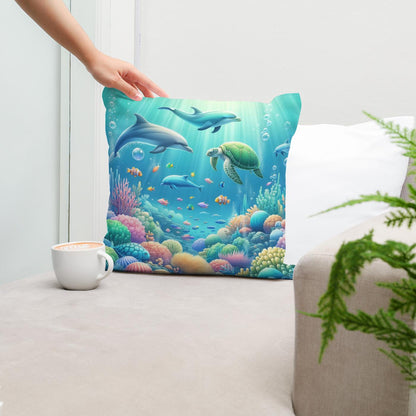 Underwater Wonderland Cotton Pillow - Secondary Image 5