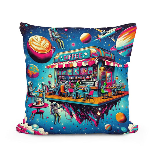Cosmic Café Cotton Cushion - Main Image
