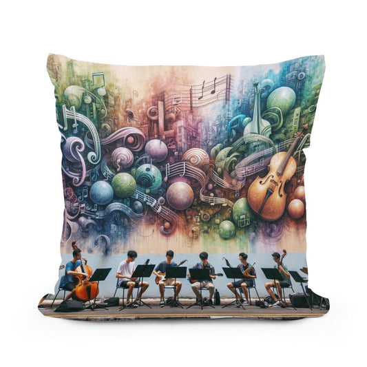 Symphony of the Streets Cotton Cushion - Main Image