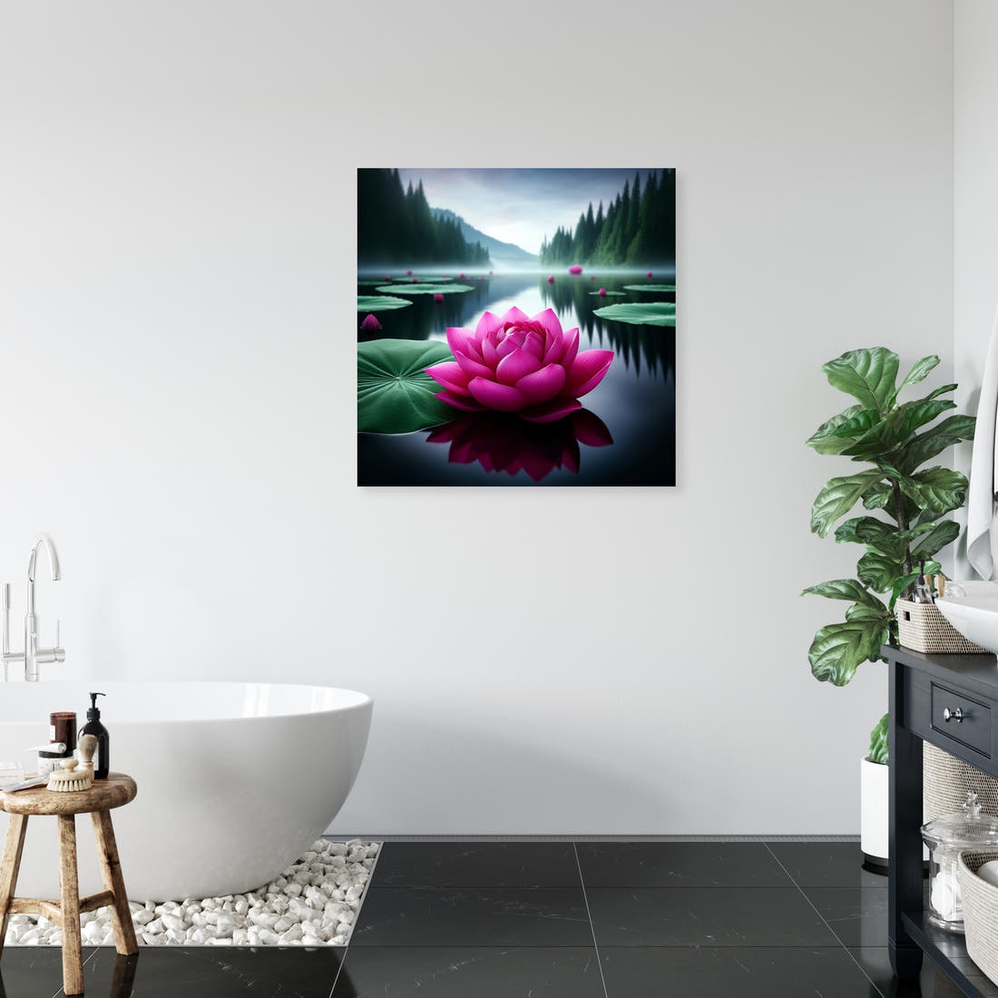 Lotus Tranquility Canvas - Secondary Image
