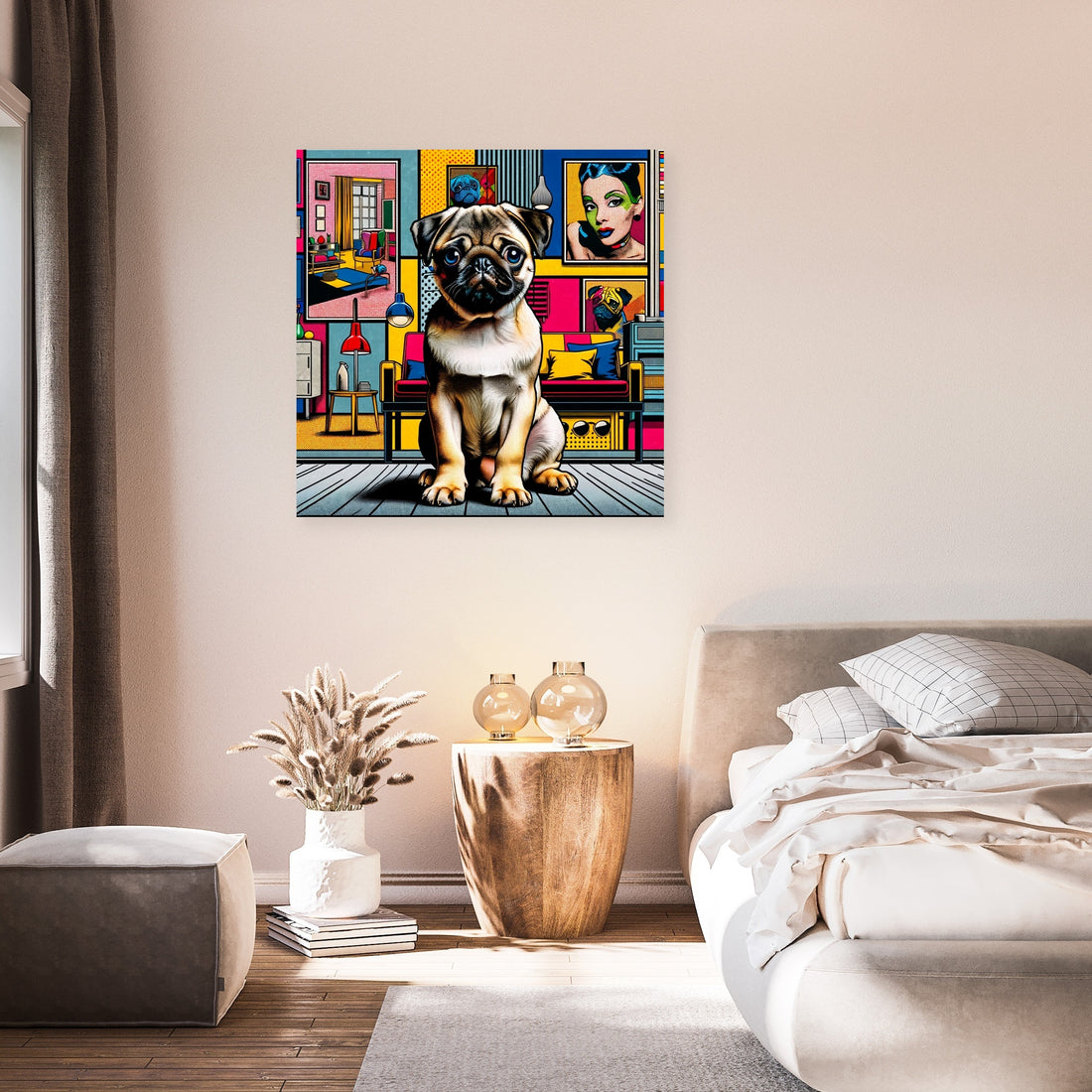 Pop Art Pug Canvas - Secondary Image 7