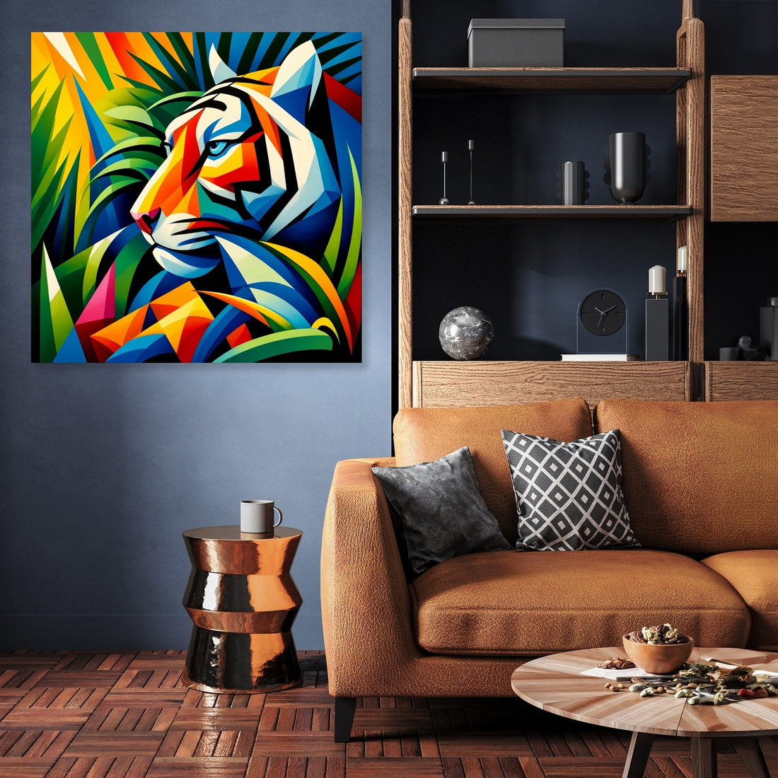 Modern Jungle Tiger Canvas - Secondary Image 3