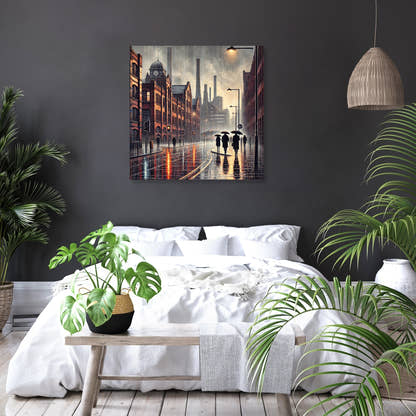 Industrial Rainfall Manchester Canvas - Secondary Image 6