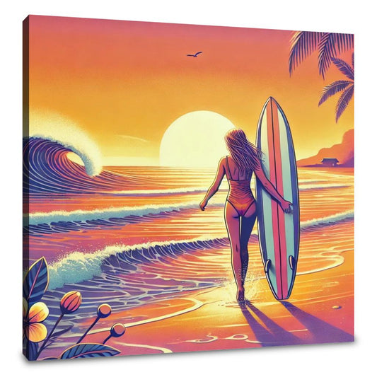 Sunset Surf Canvas - Main Image