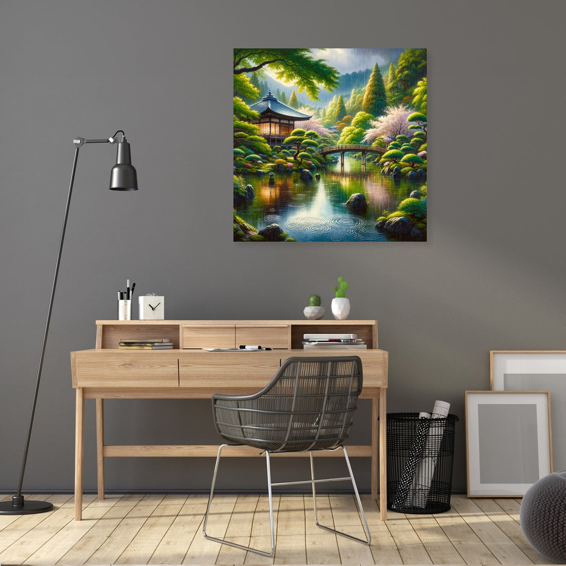 Rainy Kyoto Garden Canvas - Secondary Image 5