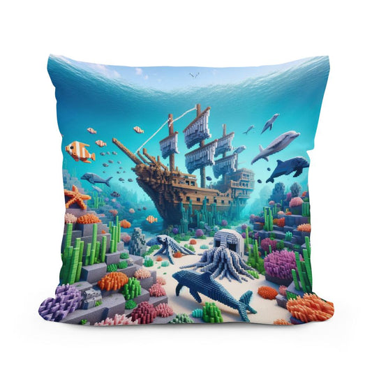 Ocean Depths Cotton Cushion - Main Image