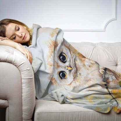 Wise Baby Owl Blanket - Secondary Image