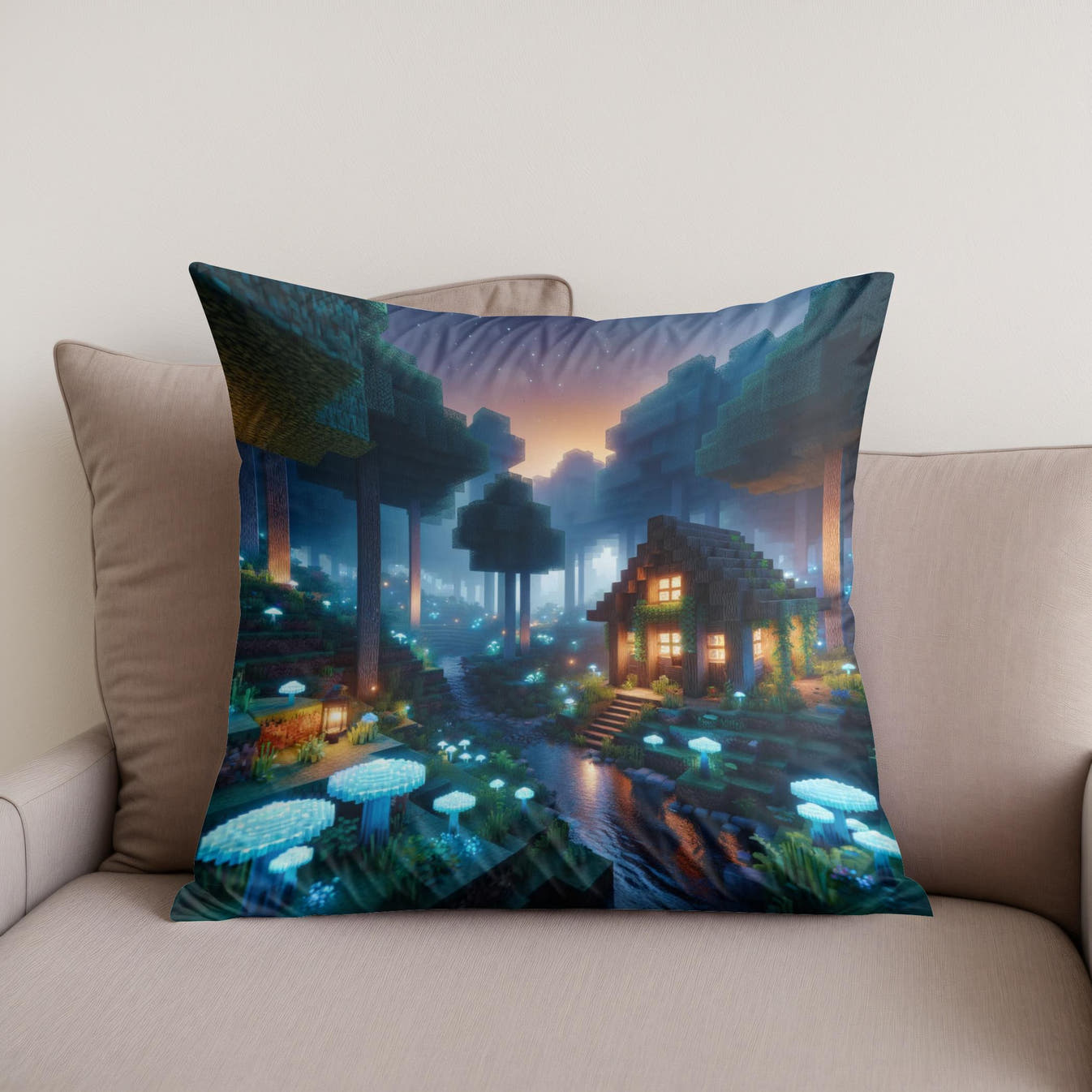 Whisperwood Grove Cotton Cushion - Secondary Image