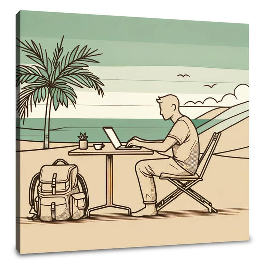 Nomadic Serenity Sketch Canvas - Main Image