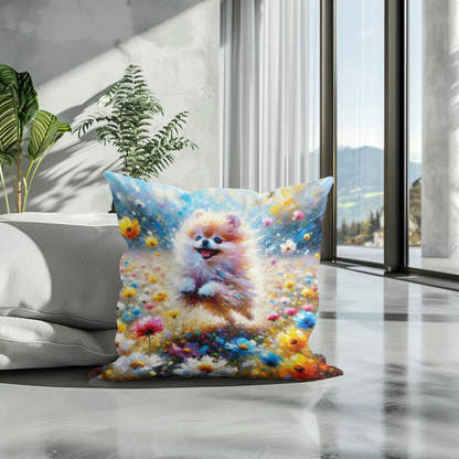 Pomeranian Joy Cotton Cushion - Secondary Image 3