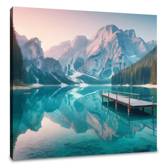 Mountain Lake Serenity Canvas - Main Image