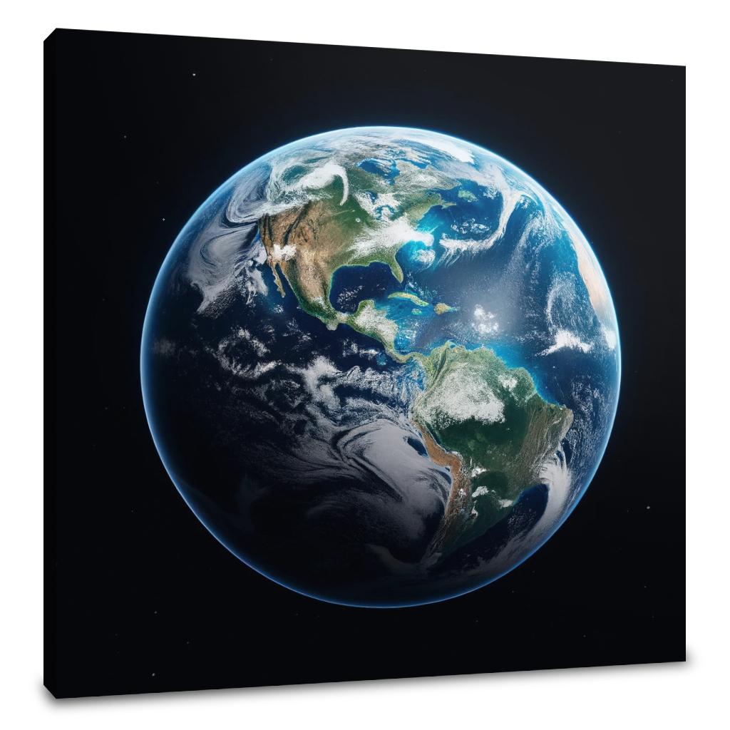 Earth's Nocturnal Elegance Canvas - Main Image