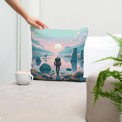 Twilight Tranquillity Cotton Cushion - Secondary Image 5