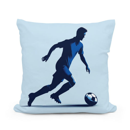 Glasgow Blue Dribble Cotton Pillow - Main Image