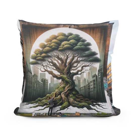 Graffiti Harmony Cotton Cushion - Main Image