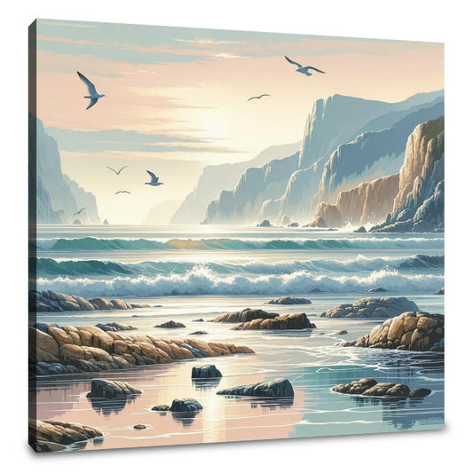 Rocky Coastline Serenity Canvas - Main Image